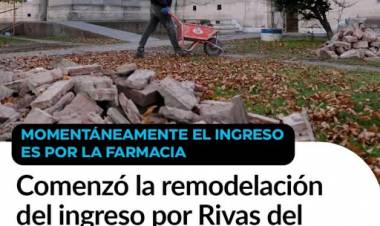 Comenzó la remodelación del ingreso por Rivas del Hospital Municipal “Doctor Raúl Caccavo”