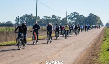 Más de 80 ciclistas disfrutaron de la bicicleteada a Santa María