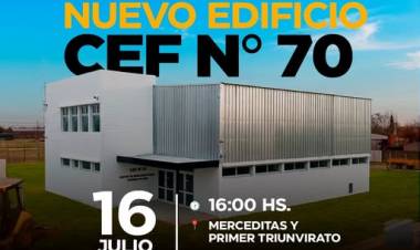 ¡Una obra histórica para Coronel Suárez! Inauguración del nuevo edificio del CEF N° 70
