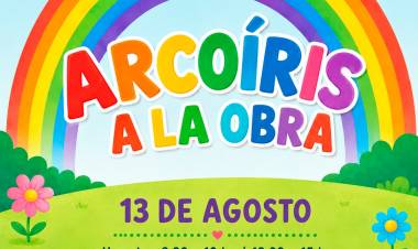 Invitacion a la conferencia de prensa presentando la obra "Arco Iris"