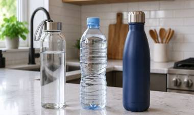 Revelan cuál es la mejor botella para uso diario: vidrio, plástico o acero inoxidable