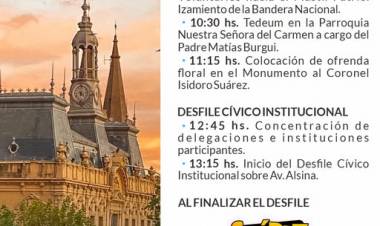 Cronograma oficial | Acto por el 144° Aniversario de Coronel Suárez