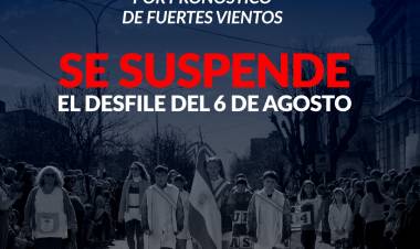 IMPORTANTE se suspende el desfile por el pronóstico de fuertes vientos!