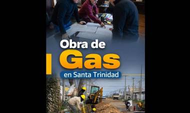 ¡Más de 300 familias se sumarán a la red de gas en Santa Trinidad!