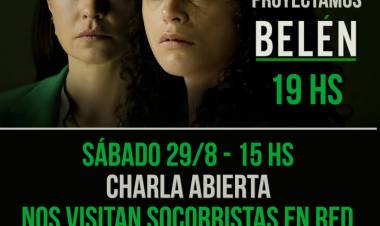 Este Miércoles 26 de Agosto, a las 19hs, se proyectará la película “Belén”