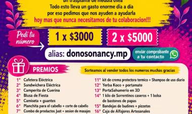 Emotiva Rifa Solidaria por nuestra gran amiga Nancy Donoso 