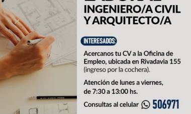 BÚSQUEDA LABORAL | INGENIERO/A CIVIL Y ARQUITECTO/A