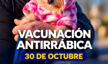 Atención vecinos de Pasman y Cura Malal: Campaña de vacunación antirrábica este viernes 30 de octubre