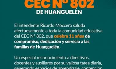11 AÑOS para la comunidad educativa CEC N°802