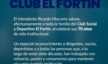 Feliz 70 Aniversario del "Club Social y Deportivo El Fortín"