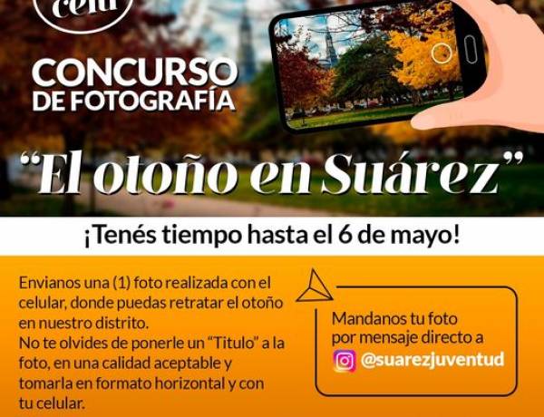 Concurso de fotografía con celular: “El otoño en Suárez”