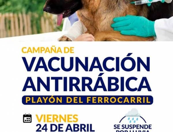 Campaña de Vacunación Antirrábica en el Playón del Ferrocarril