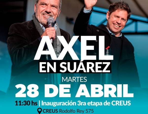 Kicillof llega a Suárez: obras, educación, escrituras y más inversión para el desarrollo local