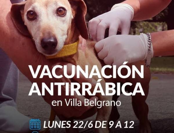 Campaña de Vacunación Antirrábica en Villa Belgrano