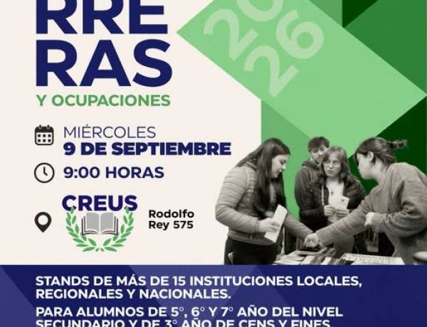El futuro universitario tiene fecha: Feria de Carreras 2026 en CREUS