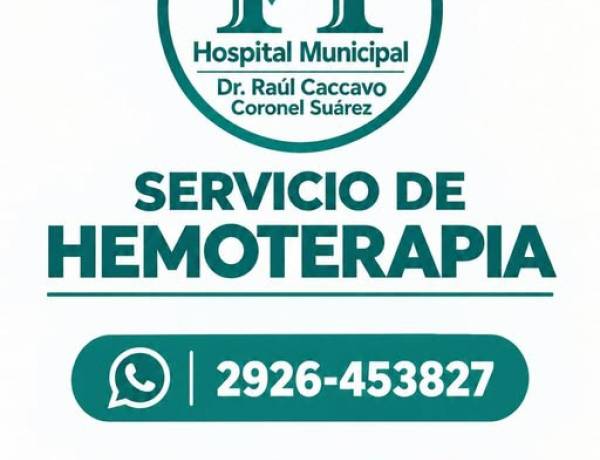 HEMOTERAPIA: INFORMACIÓN DE CONTACTO Y HORARIOS DE ATENCIÓN