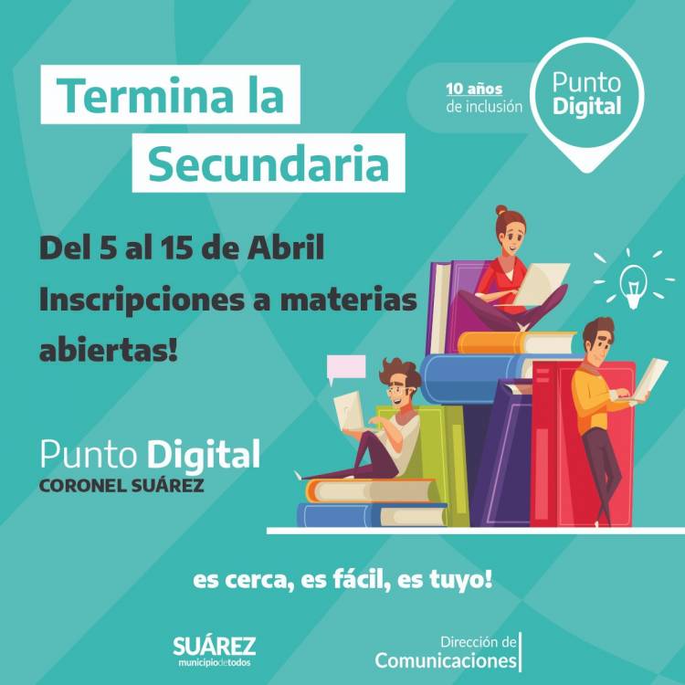 Atención inscriptos en el programa Terminá la Secundaria⠀