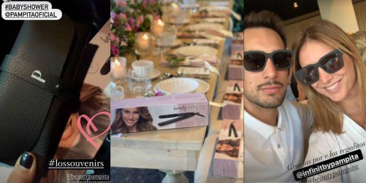 Furor por los souvenirs en el baby shower de Pampita
