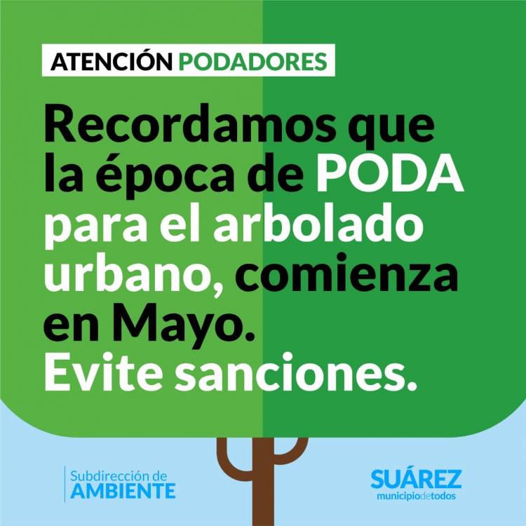 Atención vecinos!  La poda comienza en mayo