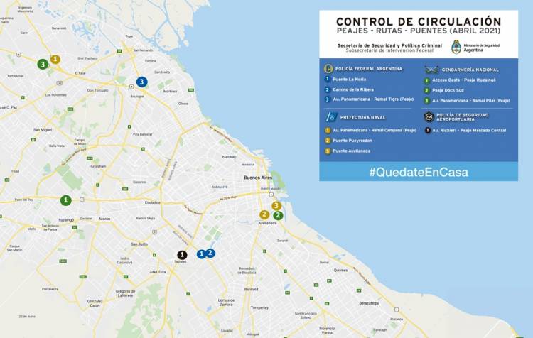 Hubo controles entre las 00 y las 06, y ahora se concentran en el transporte