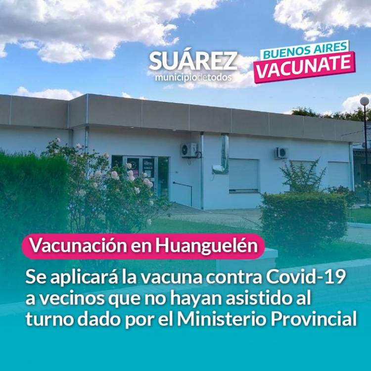 Vacunación en Huanguelén