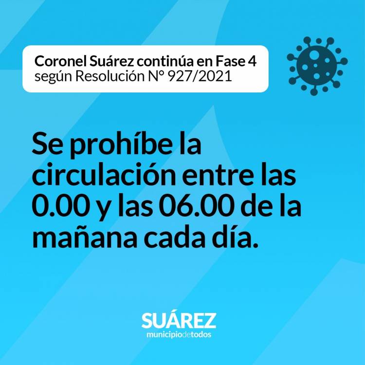 Coronel Suárez continúa en Fase 4 