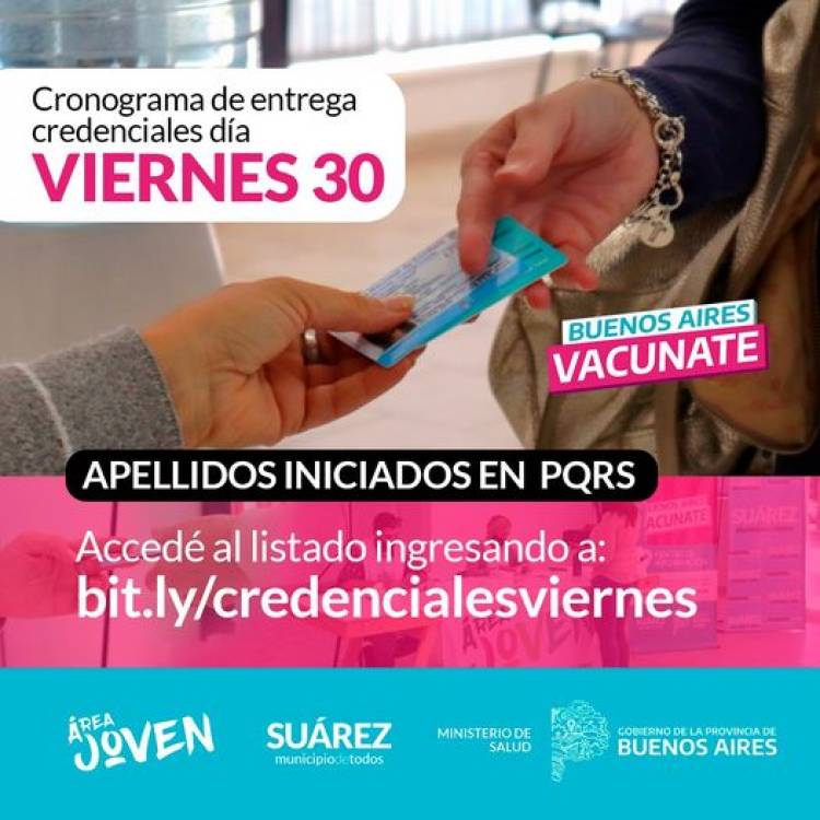 Continuamos con la entrega de las credenciales que registran dosis de vacunación Covid-19⠀