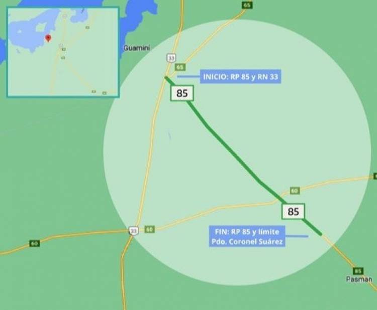 Millonaria inversión en caminos y rutas del Sudoeste