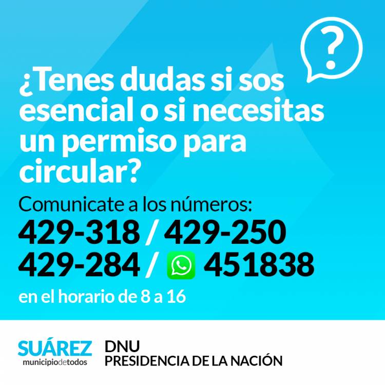 ¿Tenes dudas si sos esencial o si necesitas un permiso para circular?