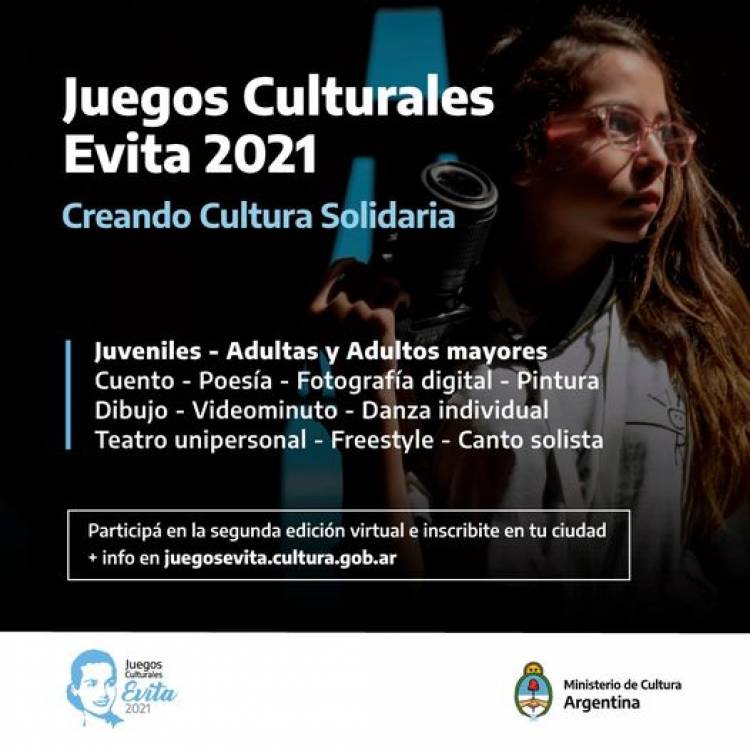 Se viene la segunda edición virtual de los Juegos Culturales Evita