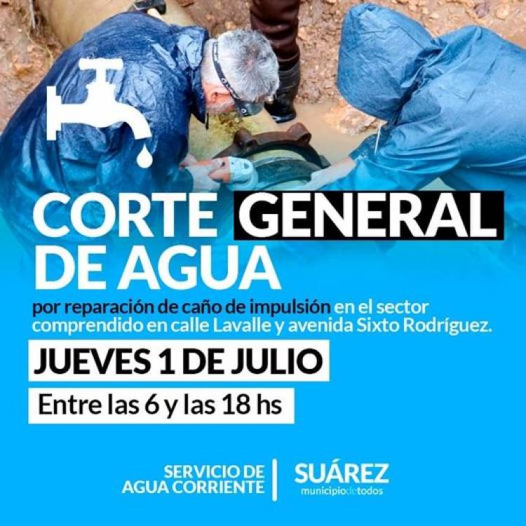 Atención corte general de agua
