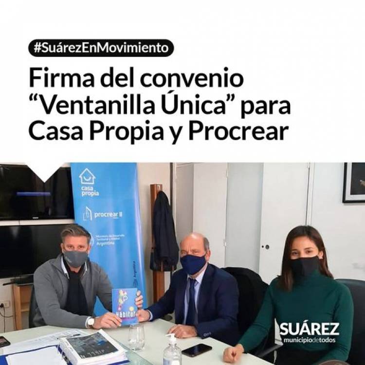 Firma del convenio “Ventanilla Única” para Casa Propia y Procrear