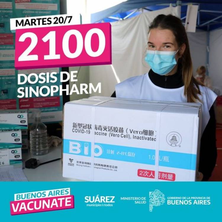 LLEGARON 2100 DOSIS DE SINOPHARM