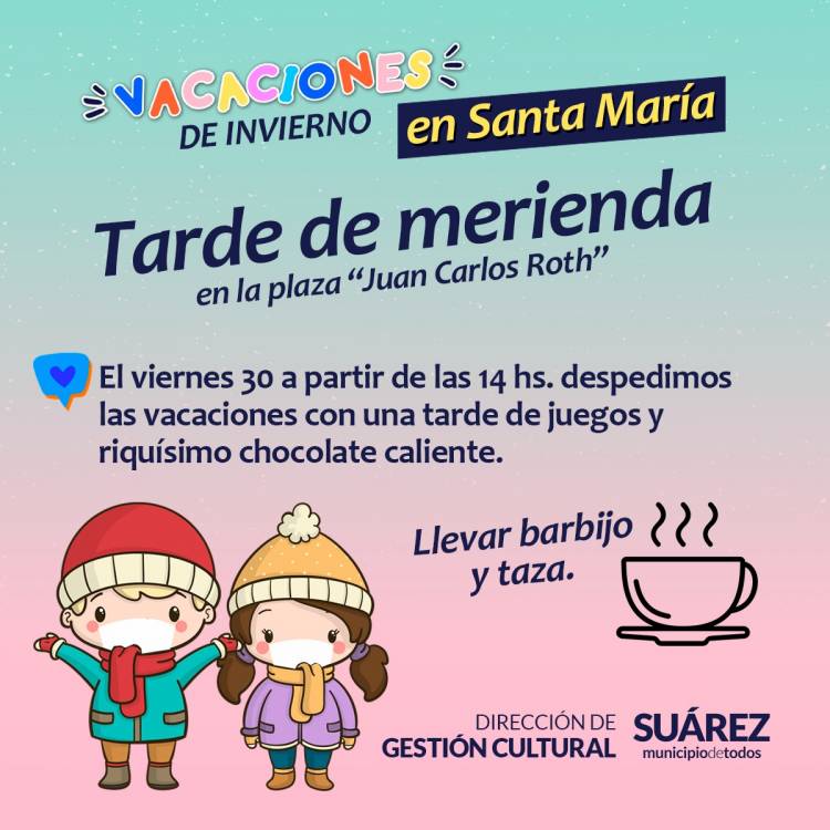 Santa María: Tarde de merienda en la plaza “Juan Carlos Roth”