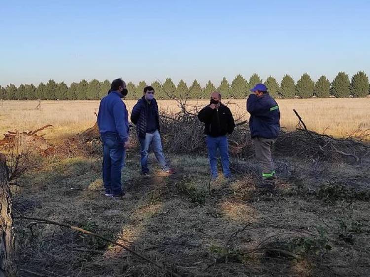 Moccero realizó una recorrida junto al secretario de Servicios Públicos