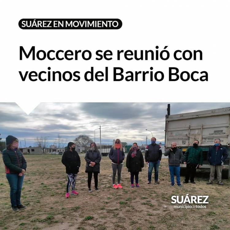 Moccero se reunió con vecinos del Barrio Boca