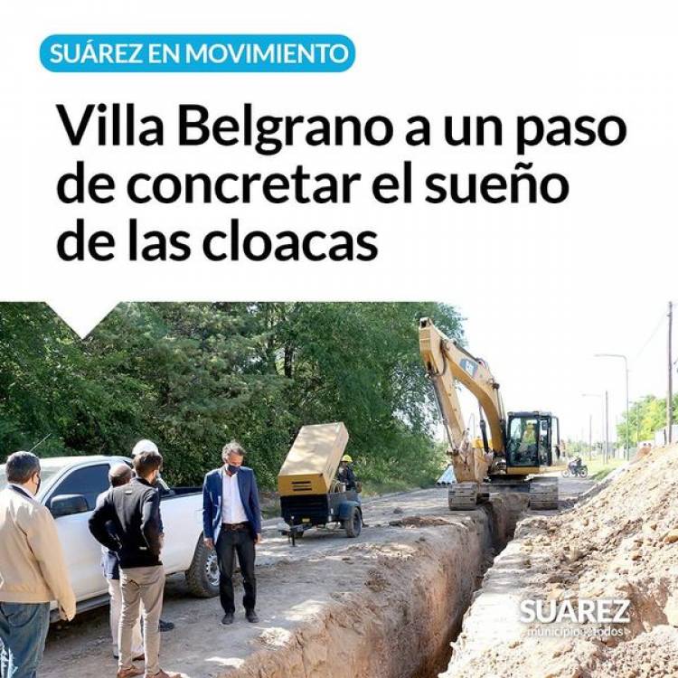 Villa Belgrano a un paso de concretar el sueño de las cloacas