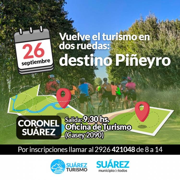 Vuelve el turismo en dos ruedas: destino Piñeyro