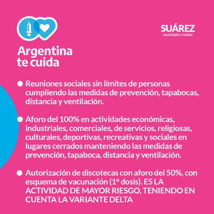 Nuevas medidas como consecuencia del análisis de la situación epidemiológica