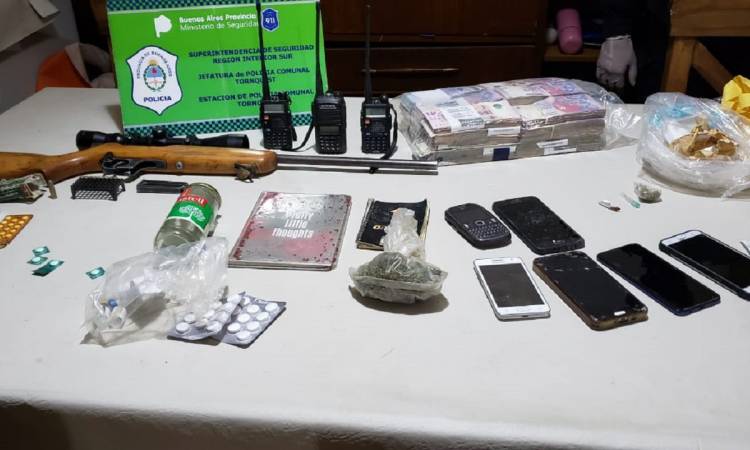 Secuestran droga, dinero y un arma en Tornquist