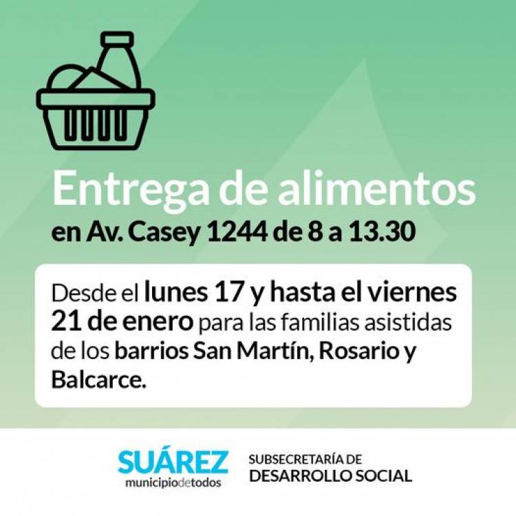 Desarrollo Social: Entrega de alimentos del mes de enero 