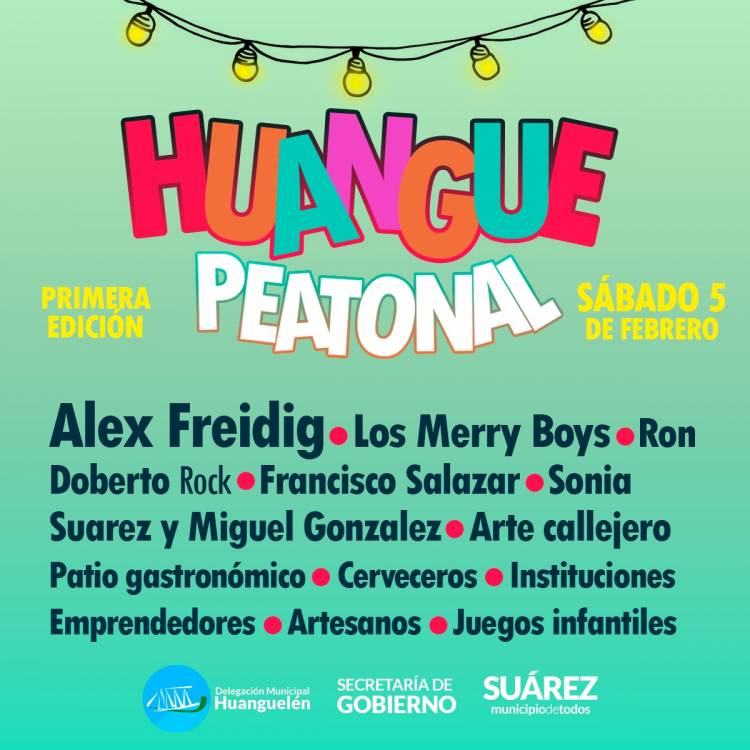 HuanguePeatonal: Alex Freidig se presenta en el escenario central de su querido pueblo