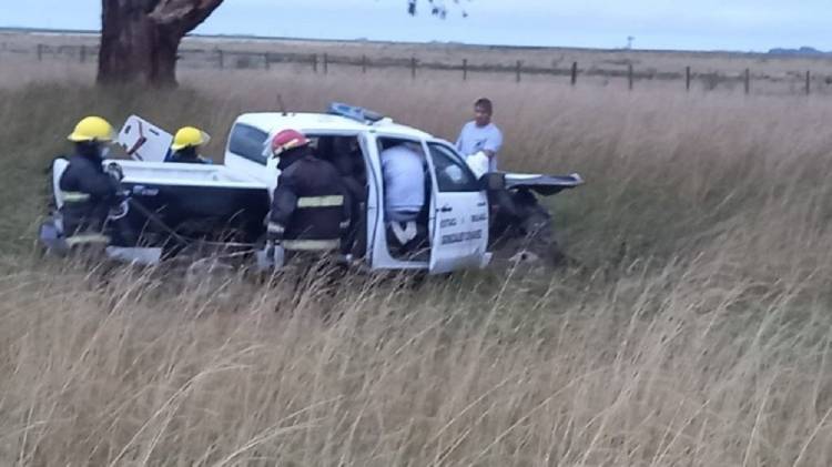 Chocaron dos camionetas en la ruta 3: tres heridos, entre ellos un comisario