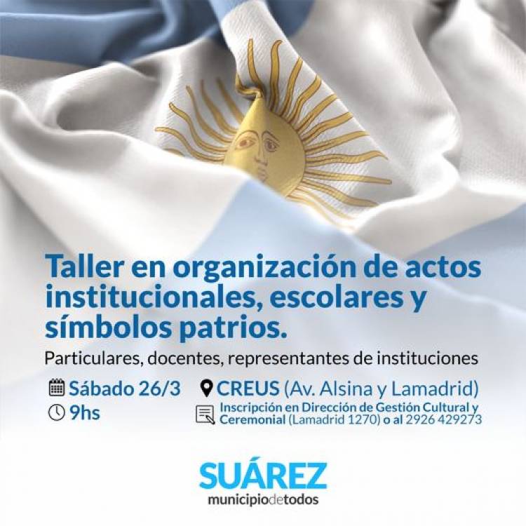 Taller en organización de actos institucionales, escolares y símbolos patrios