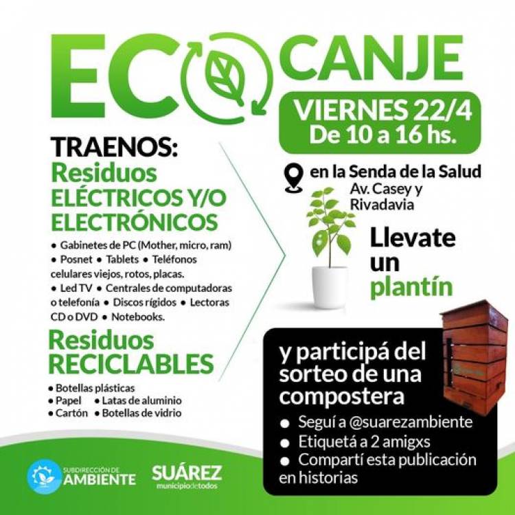 Eco Canje en el marco del Mes del Compostaje y el Día de la Tierra