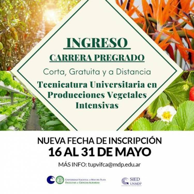 UNMdP-CREUS: Tecnicatura Universitaria en producciones vegetales intensivas 