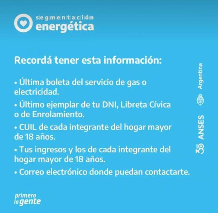 Segmentación energética: subsidios de luz y gas
