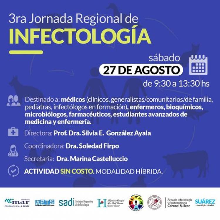 Tercera jornada regional de Infectología en Coronel Suárez