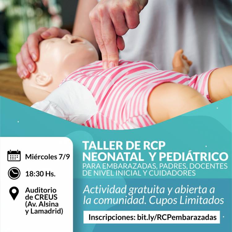 Taller RCP Neonatal y Pediátrico para embarazadas, padres, docentes de nivel inicial y cuidadores