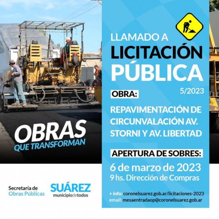 Repavimentación de Circunvalación Av. Storni y Av. Libertad